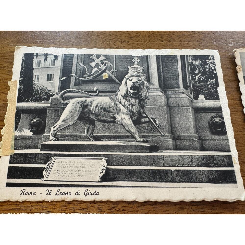 Vintage Rome Italy Postcard Lot of 6 Black White Deckle Edge Unposted - Picture 7 of 16